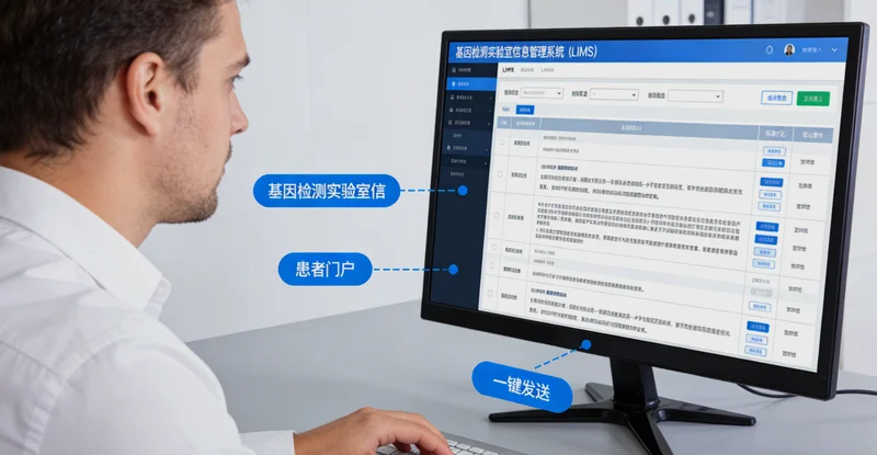 包头女性阅读基因检测报告并进行