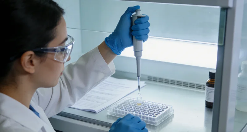 阿坝州医院护士进行静脉采血用于