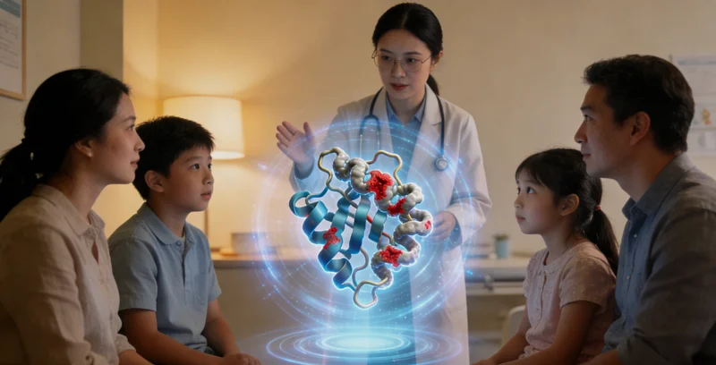 新密家庭与遗传咨询师进行VHL