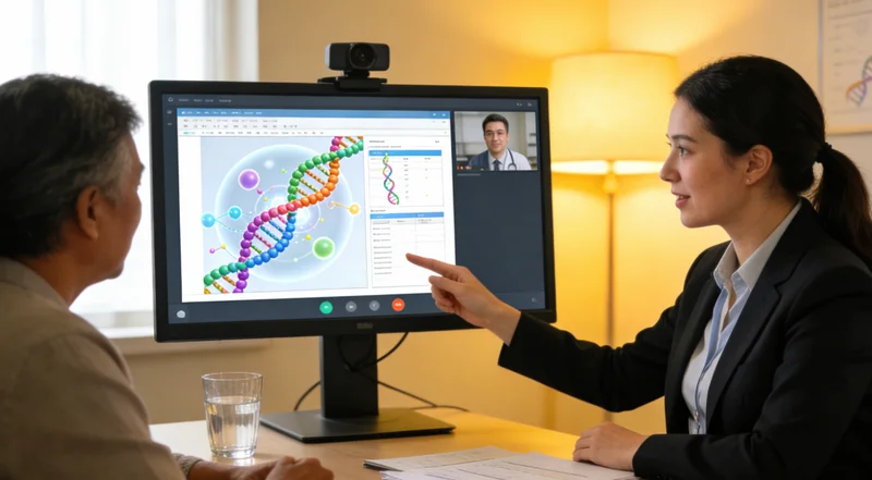 晋江遗传咨询门诊医生向夫妻解释