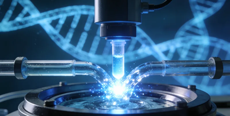 北京基因检测实验室展示DNA与