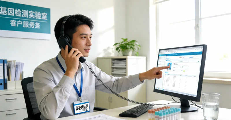 林芝医生与患者共同查看基因检测