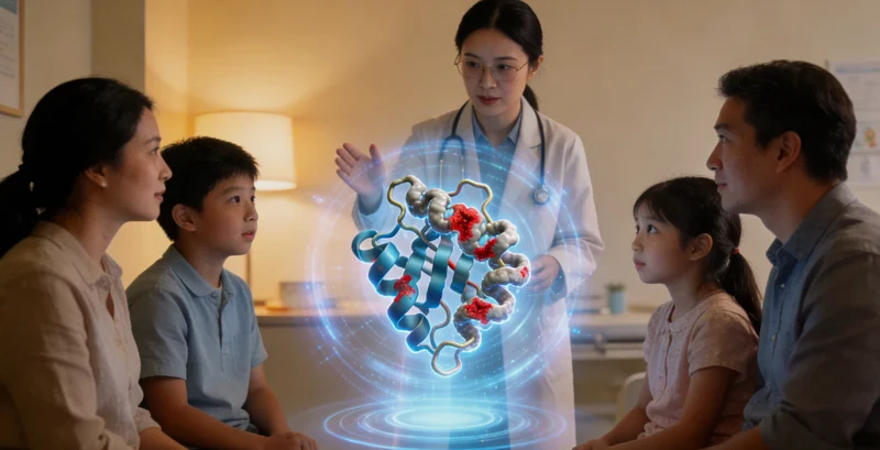 莱西遗传咨询师与家庭成员进行温