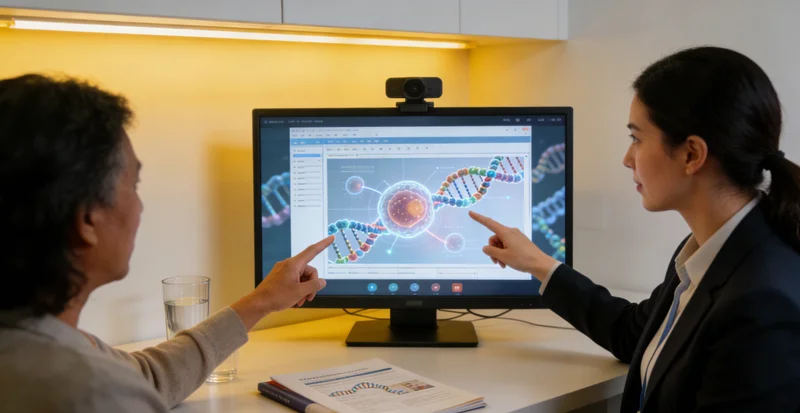 都匀家庭进行遗传咨询场景示意图