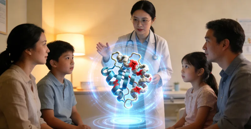 凌源遗传咨询医生与咨询者绘制家