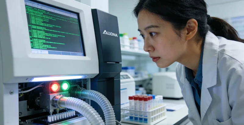 现代化基因检测实验室工作场景