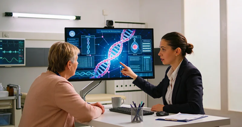 上海遗传咨询中心医生进行基因检