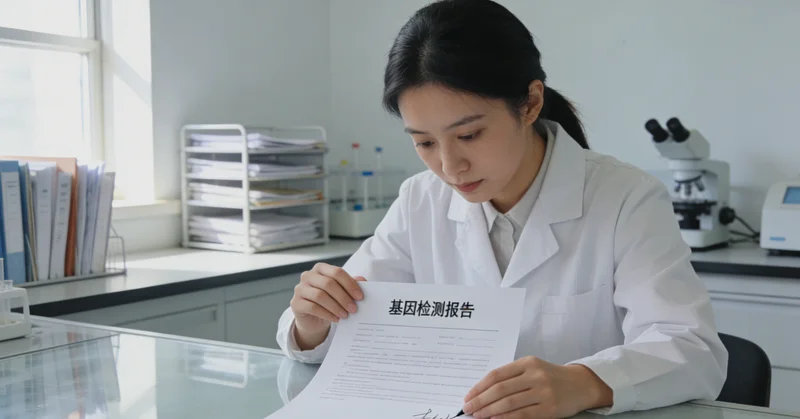 太原家庭在诊室查看基因检测报告