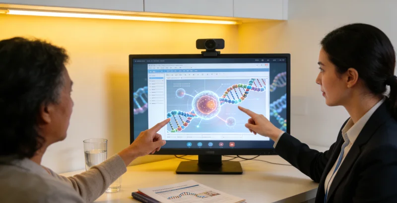 海城家庭获得基因检测报告后进行