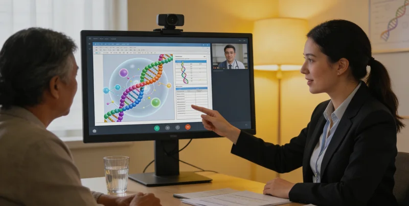 密山家庭进行遗传咨询场景