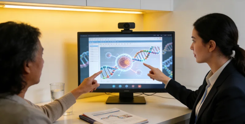 忻州人士与医生沟通基因检测报告