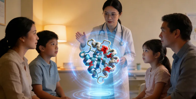 调兵山居民与医生沟通基因检测报