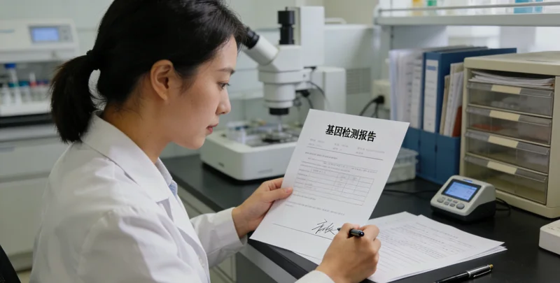 溧阳居民与医生进行基因检测报告