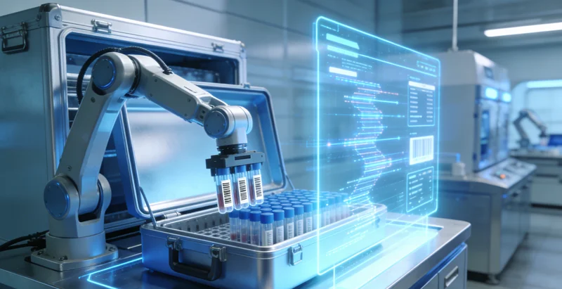 象征基因蓝图的DNA双螺旋结构