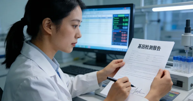 巴州年轻男性查看基因检测报告与