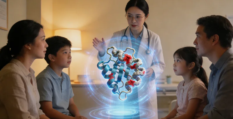 仪征市民在医院与医生进行遗传咨