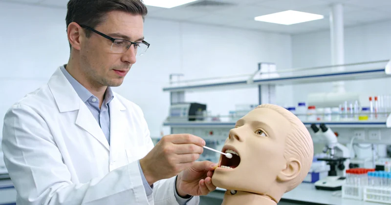 察右后旗儿童进行无创口腔拭子基