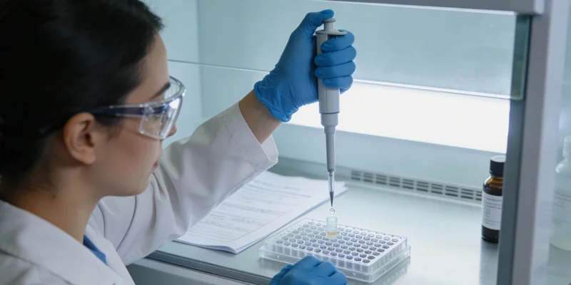 讷河市民在医院进行基因检测血液