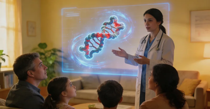 怀仁医院医生为家庭进行遗传咨询