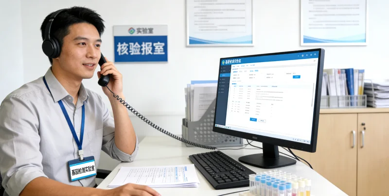 遗传咨询师为家庭进行基因报告解