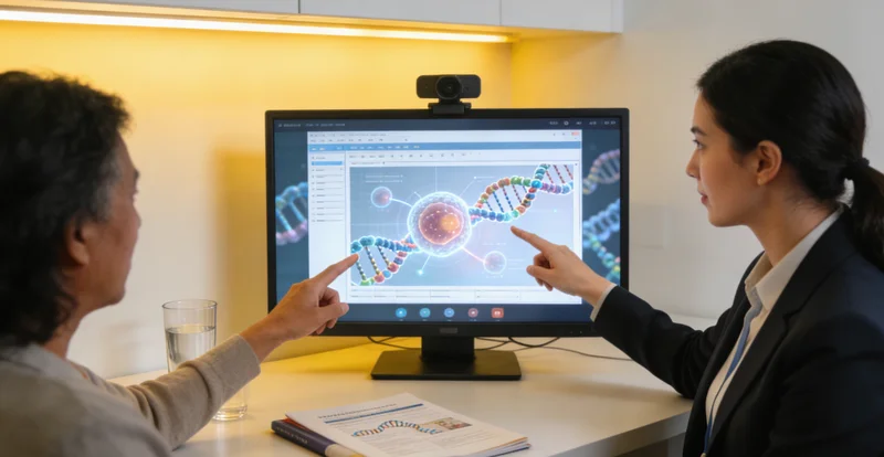 江山遗传咨询师与女性咨询者沟通