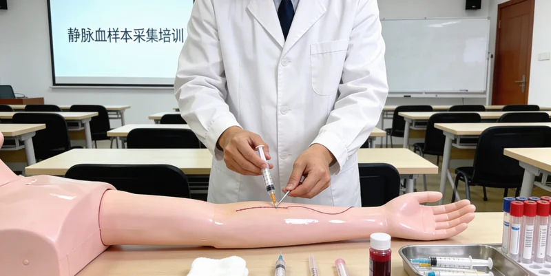 楚雄医院护士进行静脉采血用于基