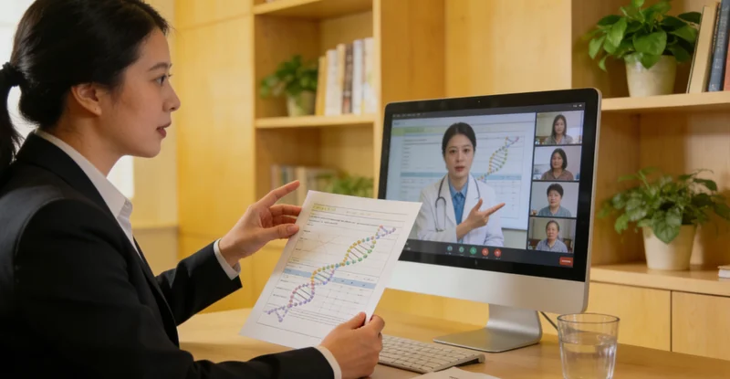 简阳女性与遗传咨询师进行面对面