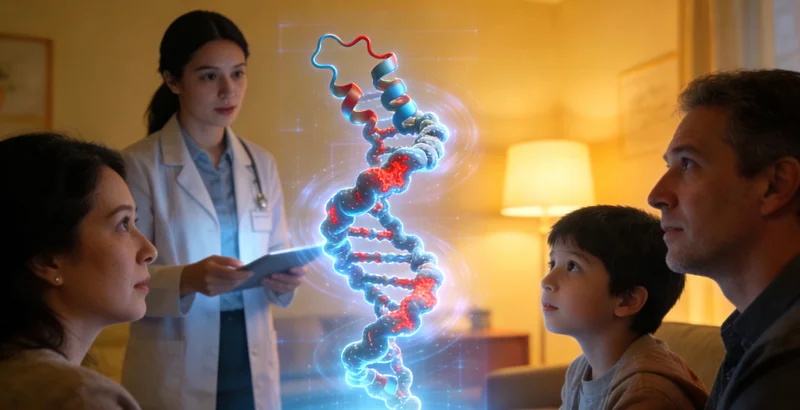 余姚家庭在咨询室内与医生交谈，