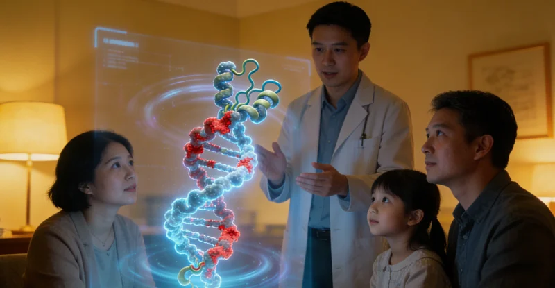 衡水家庭进行健康遗传咨询场景