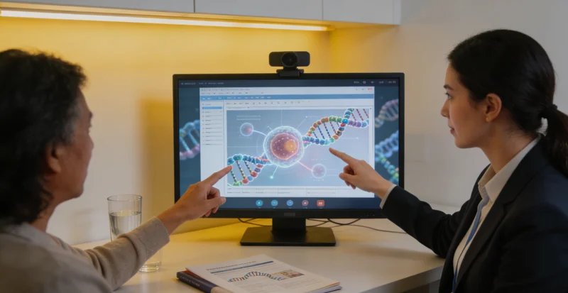 吉首遗传咨询师与女性咨询者沟通