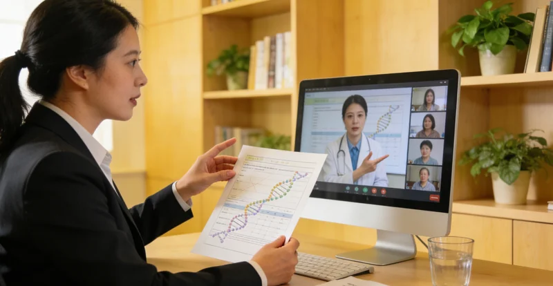 桂林女性在医院进行遗传基因检测