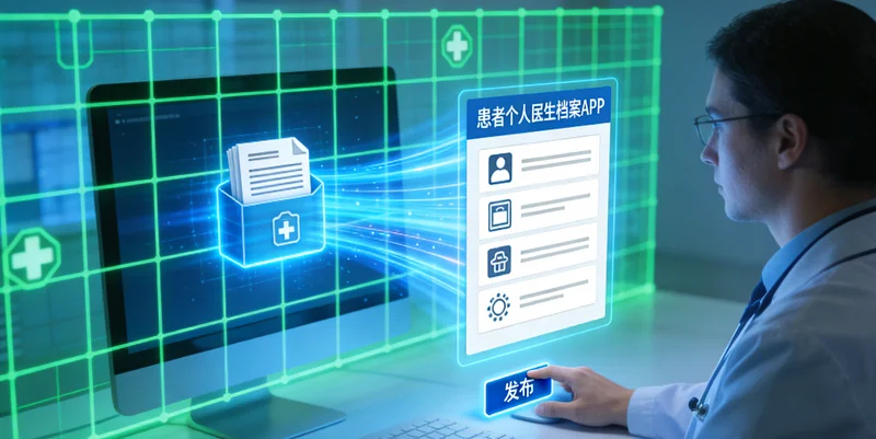 手绘风格的家庭成员健康关系图谱