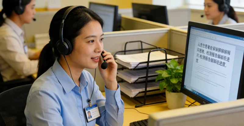 临清女性在医生指导下阅读基因检