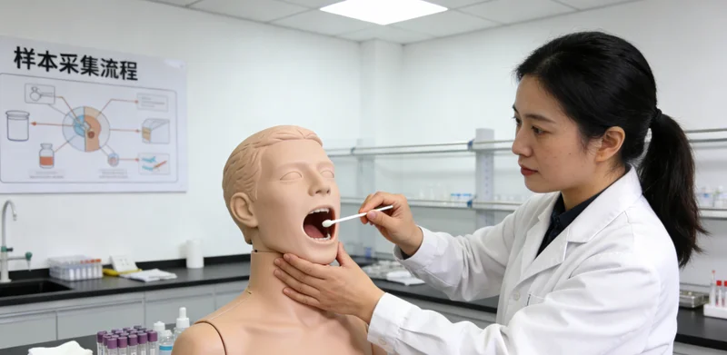 灵宝市民进行无创基因检测采样过