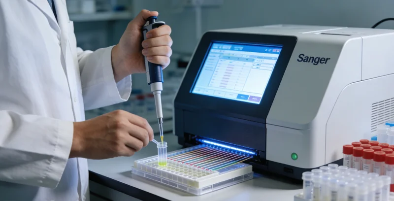 专业基因检测实验室内部工作场景