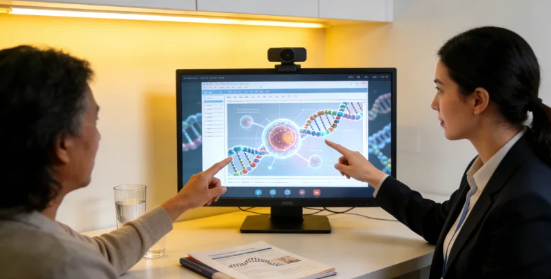 内江遗传咨询师与女性咨询者沟通