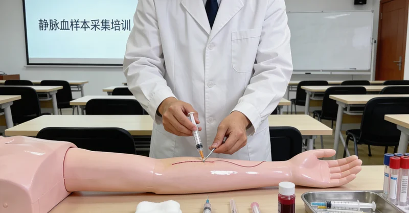 枣阳医院护士进行静脉血样本采集