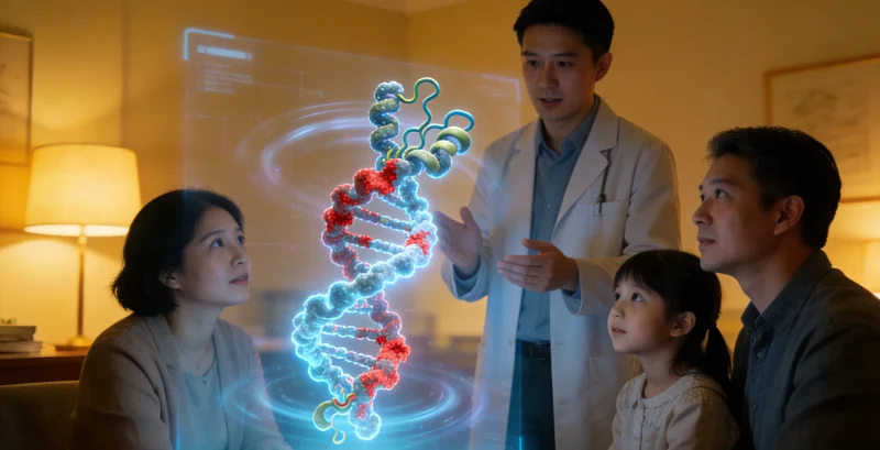 南安家庭进行遗传咨询场景