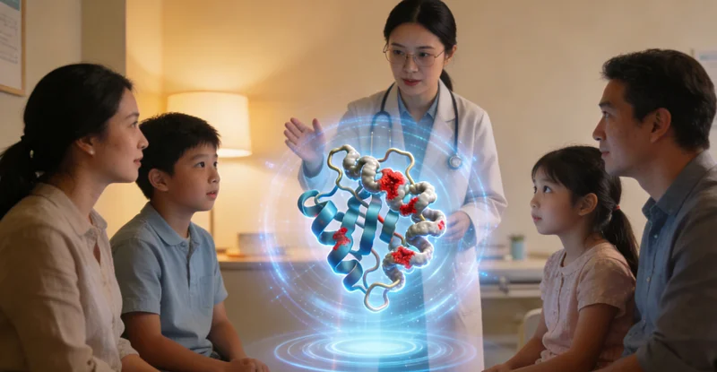 六安女性在诊室进行遗传咨询