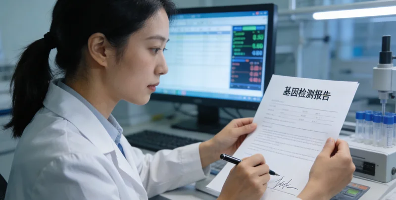 五家渠居民正在与遗传顾问沟通基