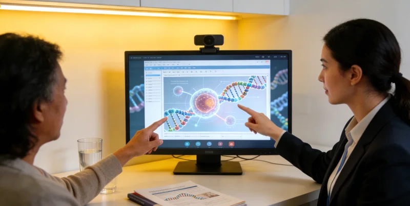 黄骅居民查看基因检测报告并与医