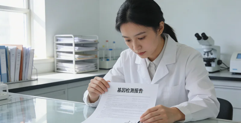 彬州医生与患者共同查看基因检测