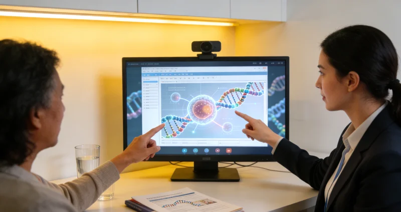 抚顺市民在进行家庭遗传健康咨询