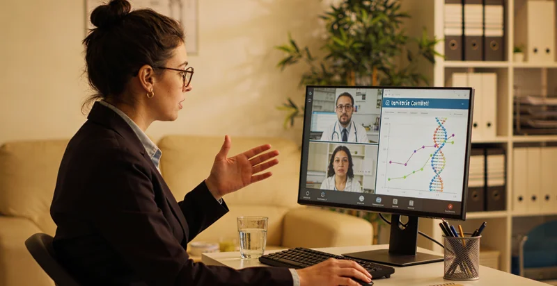 泸水遗传咨询师与咨询者沟通动脉