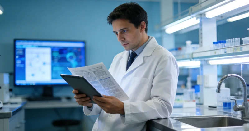 基因测序实验室内部工作场景