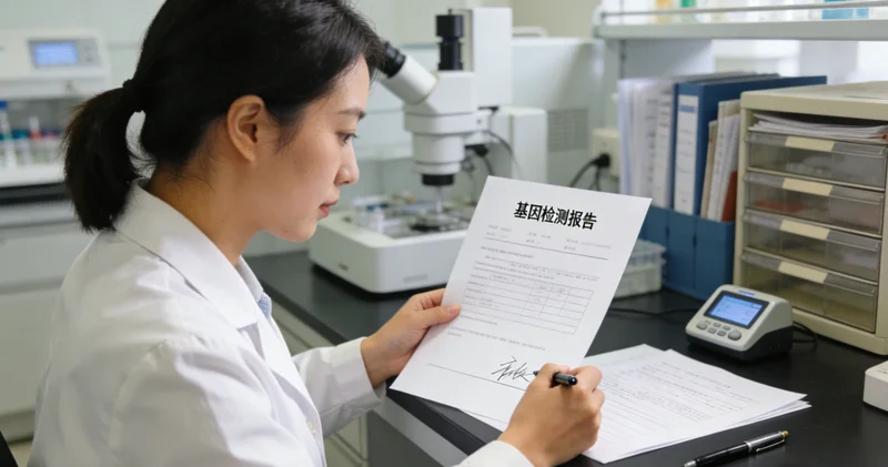 日照家庭共同查看基因检测报告并