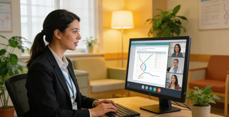 武冈遗传咨询师与家庭绘制家系图