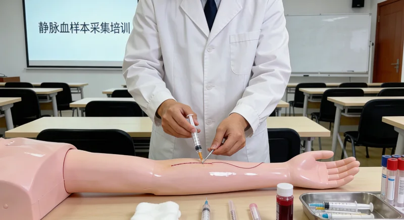 临夏州护士进行静脉采血样本采集