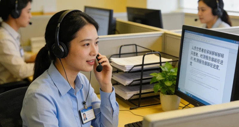 茫崖居民与医生共同查看基因检测