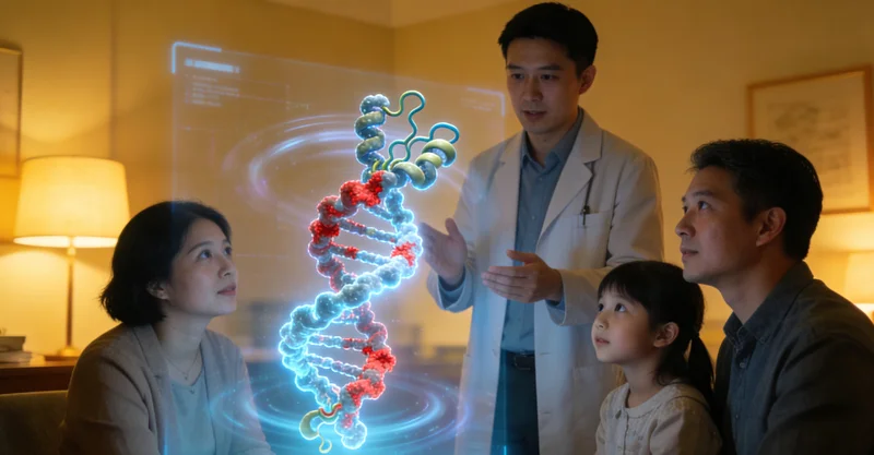 北京遗传咨询师向家庭讲解遗传风